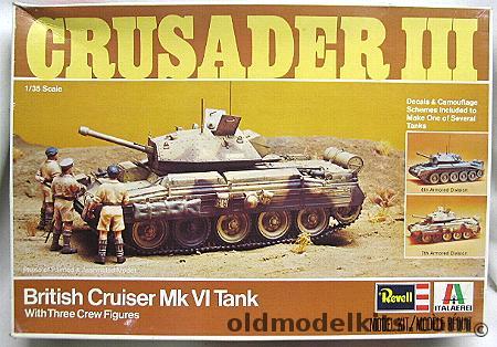 Revell 1/35 British Mk. VI Crusader III Tank w/markings for 6th - 7th - 1st Armored Divisions, H2114  plastic model kit